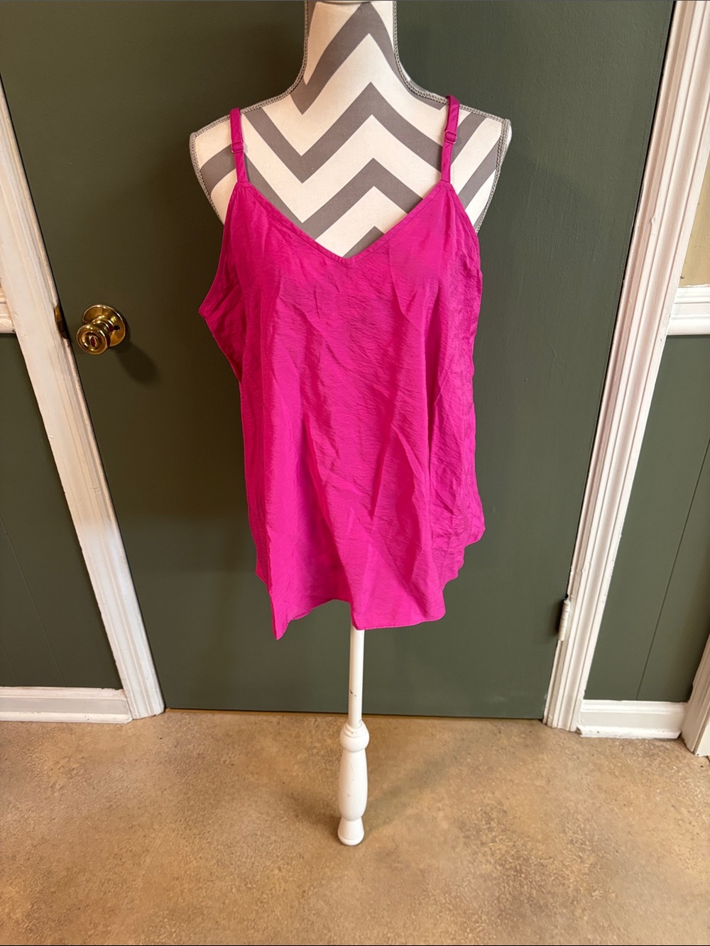 torrid Hot Pink V-Neck Adjustable Strap Cami